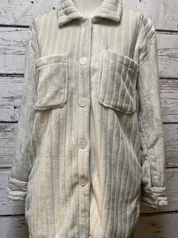 Jacket Shirt By Cmc In Beige, Size: S