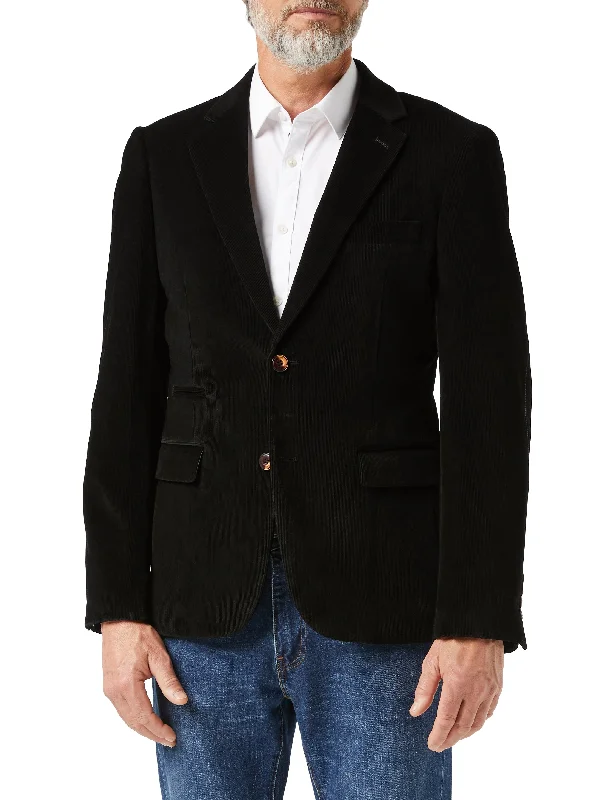 MATTHEW - Black Corduroy Blazer Jacket