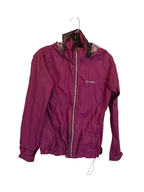 Jacket Windbreaker By Columbia In Purple, Size: S