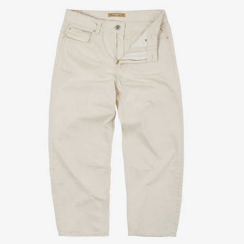 OG WIDE COTTON PANTS - OATMEAL