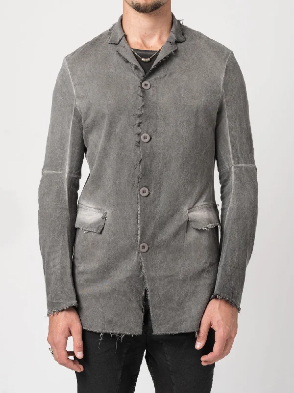 Frayed Edge Cotton Blazer