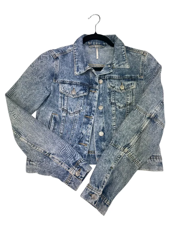 Jacket Denim By Free People In Blue Denim, Size: Xs