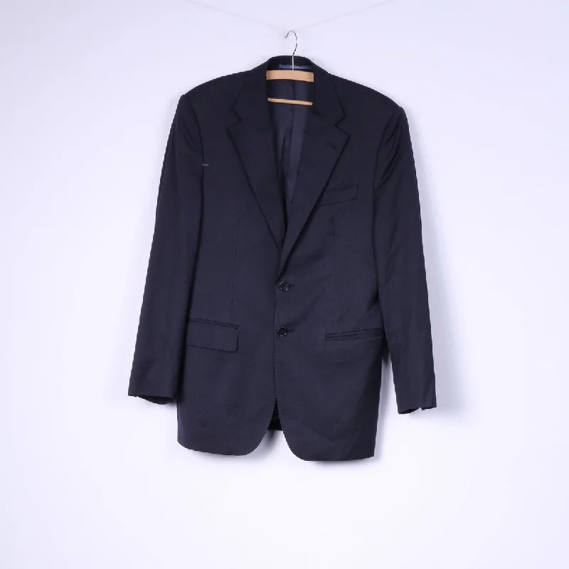 Pedro Del Hierro Mens 48 M Blazer Single Breasted Stripe Wool Top