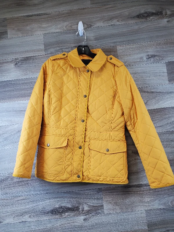 Jacket Puffer & Quilted By Talbots In Yellow, Size: S