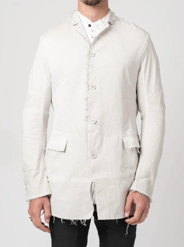 Frayed Edge Cotton Blazer