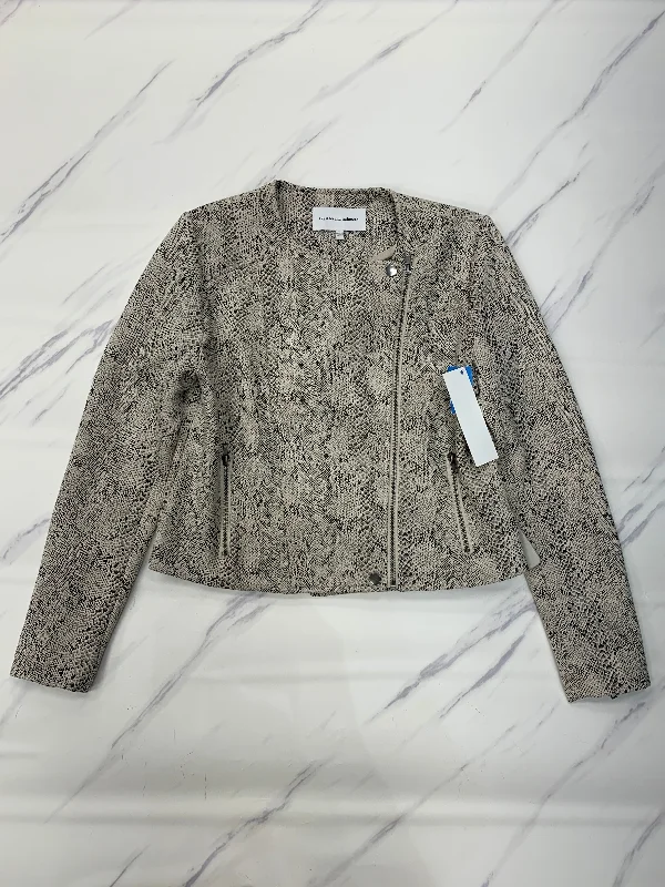 Jacket Moto By Cupcakes And Cashmere In Snakeskin Print, Size: M