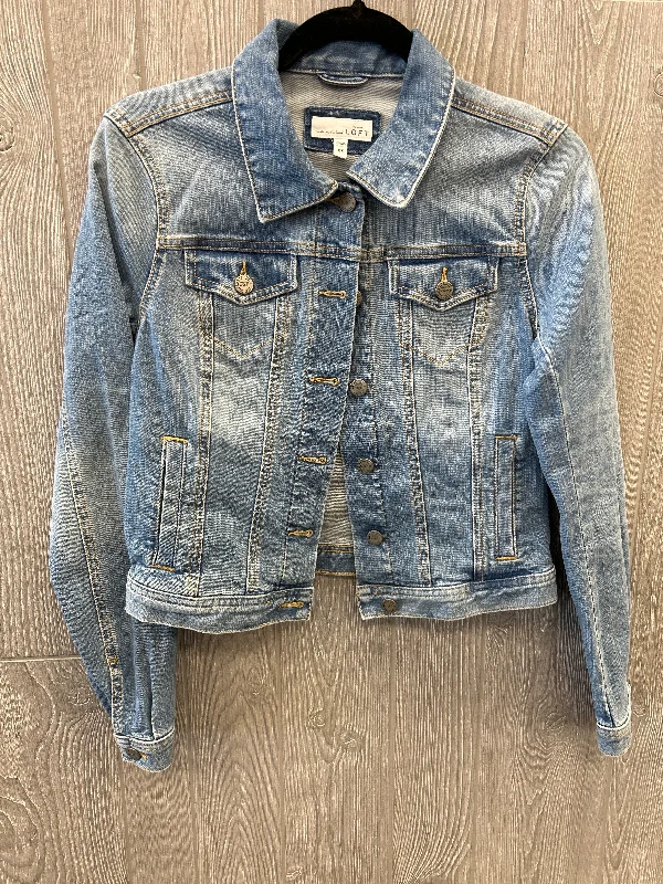 Jacket Denim By Loft In Blue Denim, Size: Xs