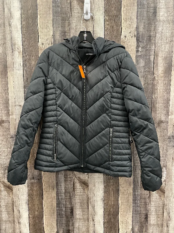 Jacket Puffer & Quilted By Express In Black, Size: M