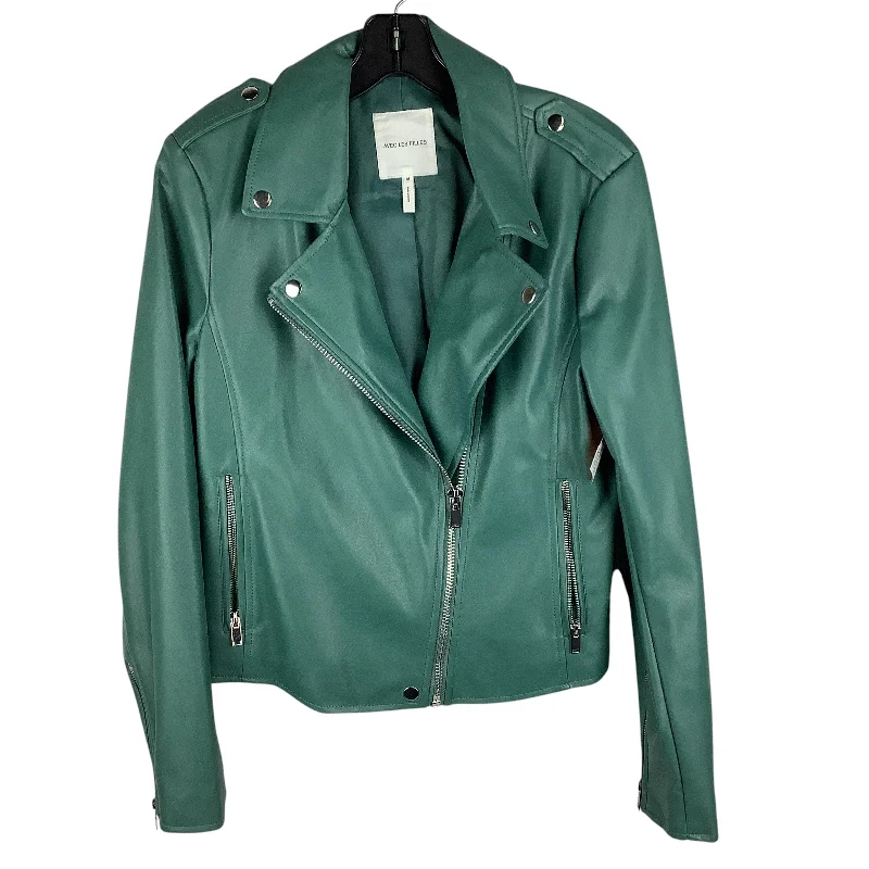 Jacket Leather By Avec Les Filles In Green, Size: M