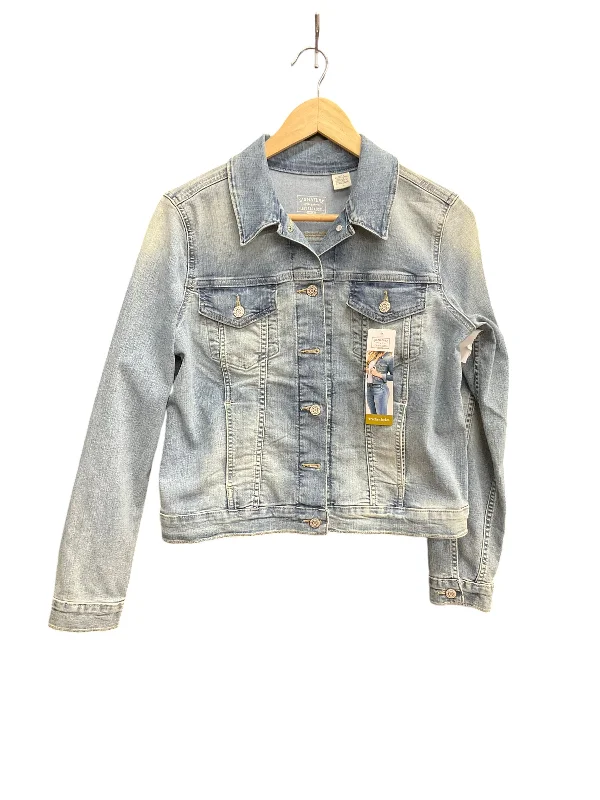 Jacket Denim By Levis Signature In Blue Denim, Size: L