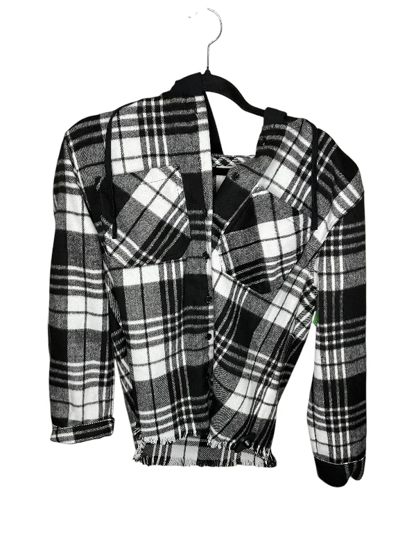 Jacket Shirt By Wallflower In Black & White, Size: M