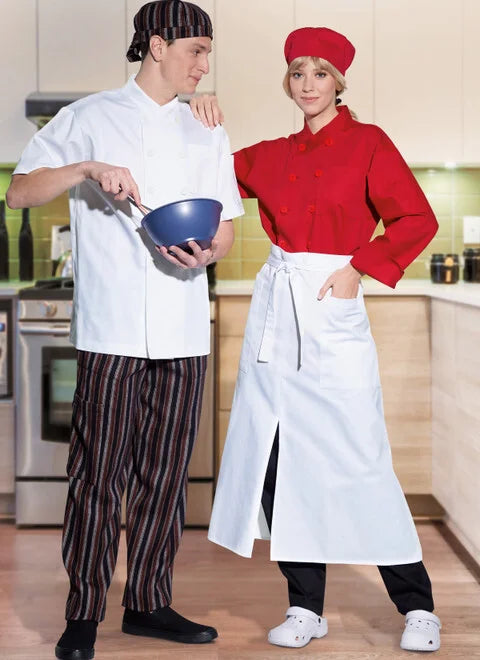 McCalls Unisex Chef Jacket, Pants, Apron and Cap M8332