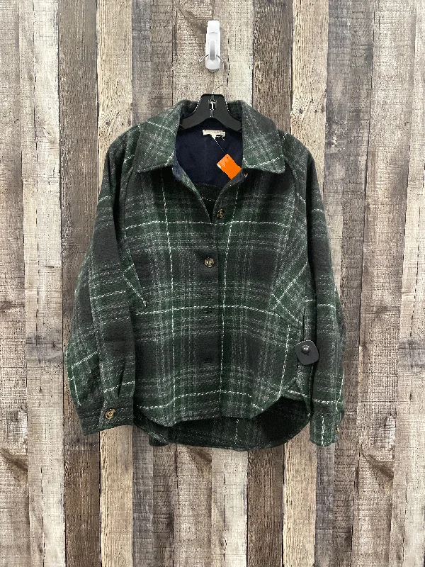 Jacket Shirt By Mystree In Green, Size: S