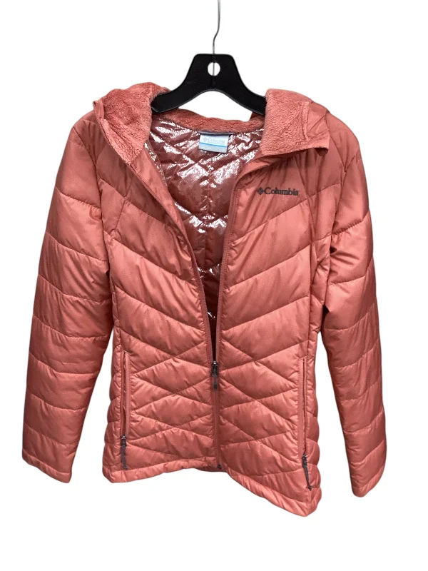 Jacket Puffer & Quilted By Columbia In Peach, Size: S