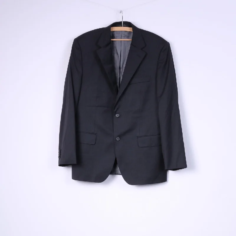 Hugo Boss Men 25 40 Blazer Charcoal Single Breasted Gilbert2/Tower Wool Jacket