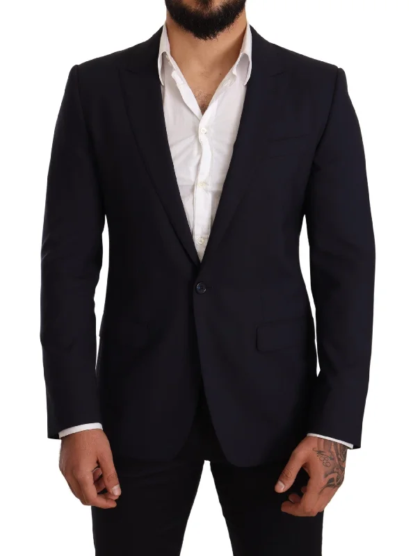 Dolce & Gabbana Elegant Navy Martini Blazer by Renowned Men's Tailors