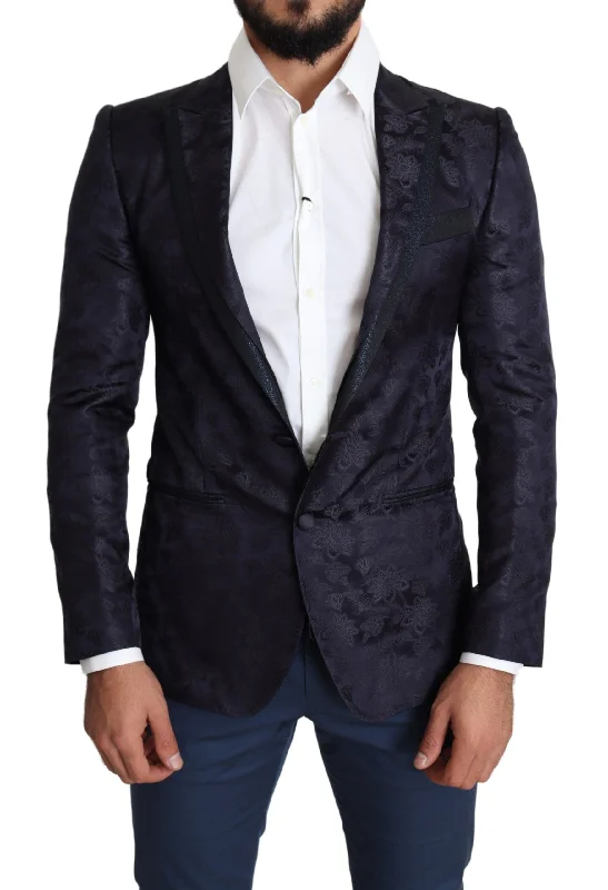 Dolce & Gabbana Elegant Silk Blend Martini Blazer in Men's