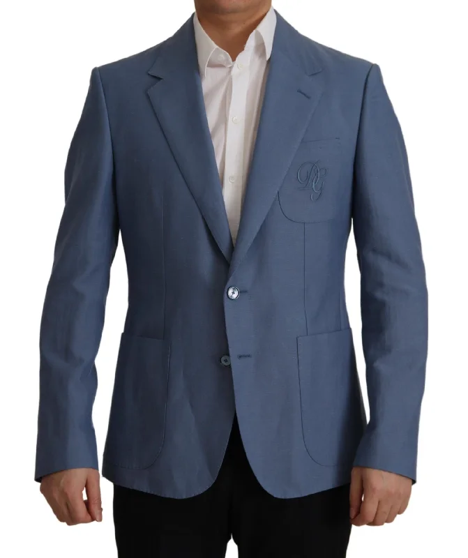 Dolce & Gabbana Elegant Single Breasted Linen Men's Jacket