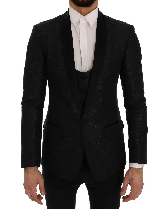 Dolce & Gabbana Elegant  &  Slim Fit Suit Men's Ensemble