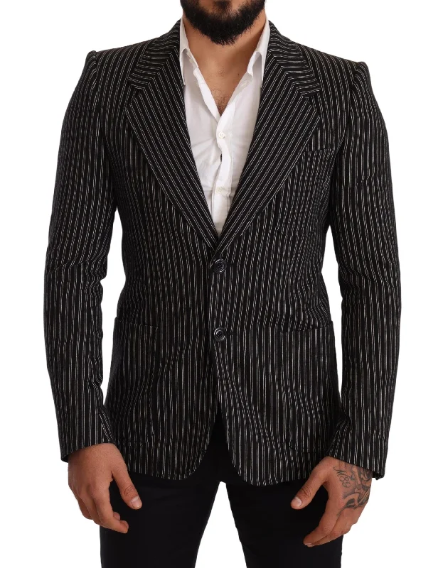 Dolce & Gabbana Elegant  Striped Virgin Wool Men's Blazer